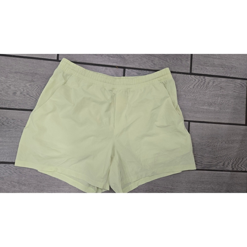 Lululemon Pace Breaker Lined Shorts XL Lime Yellow Recycled Stretch Running Gym